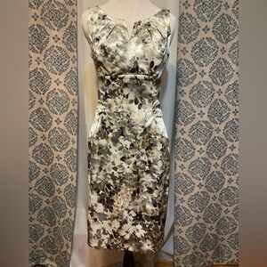 Floral Sleeveless Sheath Dress